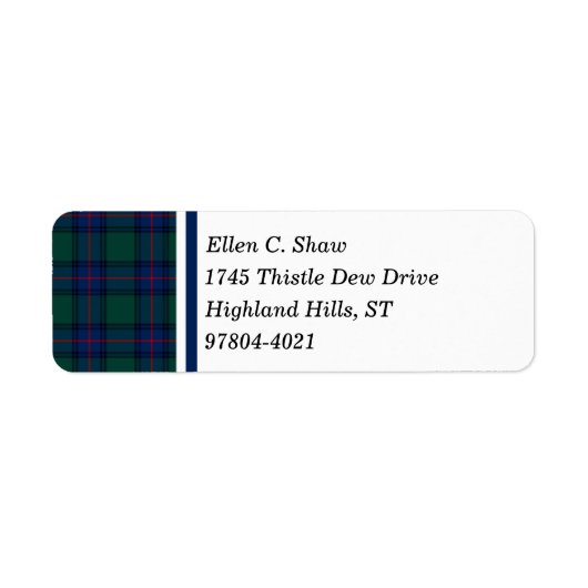 Shaw Clan Green und Royal Blue Scottish Tartan (Vorne)