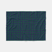 Shaw Clan Royal Blue und Green Tartan Fleecedecke (Vorderseite (Horizontal))