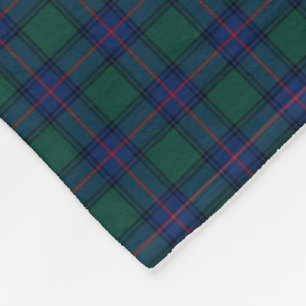 Shaw Clan Royal Blue und Green Tartan Fleecedecke