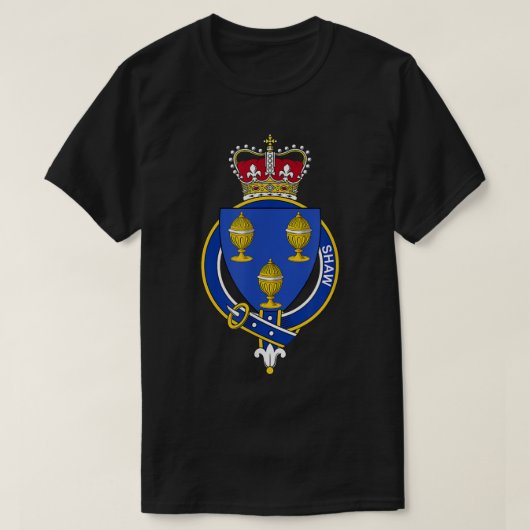 Shaw Coat Of Arms Family Crest  T-Shirt (Design vorne)