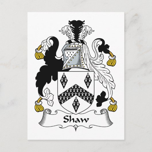 Shaw Familienwappen Postkarte (Vorderseite)