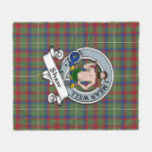 Shaw of Sauchie Green Modern Clan Abzeichen Tartan Fleecedecke (Vorderseite (Horizontal))