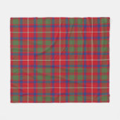 Shaw Red Modern Kariert Fleecedecke (Vorderseite (Horizontal))