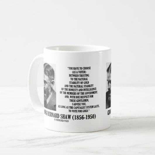 Shaw Stability Gold Ehrlichkeit Mitglieder Regieru Kaffeetasse (Vorderseite Links)