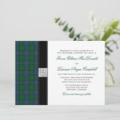 Shaw Tartan Celtic Wedding Einladung (Stehend Vorderseite)
