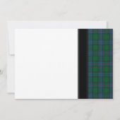 Shaw Tartan Celtic Wedding Einladung (Rückseite)
