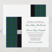 Shaw Tartan Celtic Wedding Einladung (Vorne/Hinten)