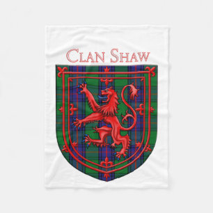 Shaw Tartan Scottish Kariert Lion Rampant Fleecedecke