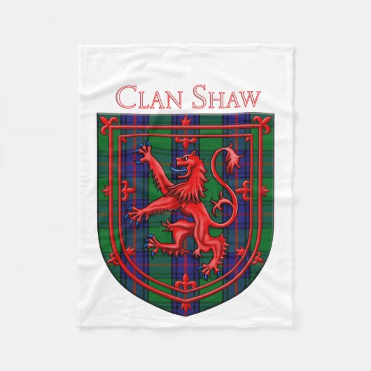 Shaw Tartan Scottish Kariert Lion Rampant Fleecedecke (Vorderseite)