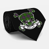 Shaw Tartan Skull Krawatte (Gerollt)