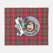 Shaw von Sauchie Red Modern Clan Abzeichen Tartan  Fleecedecke (Vorderseite (Horizontal))