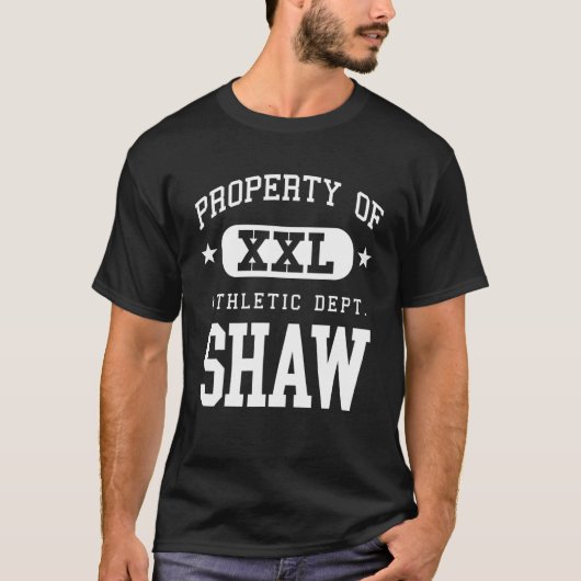 Shaw XXL Athletic School Property Funny T-Shirt (Vorderseite)