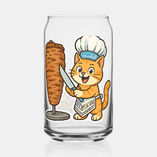 Shawarma Cat Koch Sticker Dosenglas
