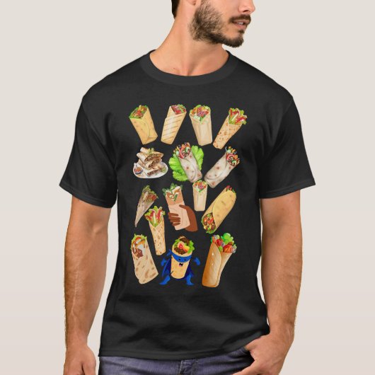 Shawarma Collage CUSTOMIZABLE T-Shirt (Vorderseite)