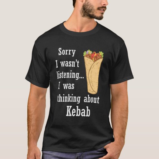 Shawarma Eating Doner Kebab Türkisches Essen T-Shirt (Vorderseite)