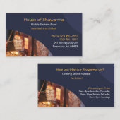 Shawarma Middle East Business Card Visitenkarte (Vorne/Hinten)