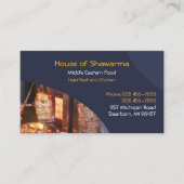 Shawarma Middle East Business Card Visitenkarte (Vorderseite)