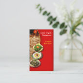 Shawarma Middle East Business Card Visitenkarte (Stehend Vorderseite)