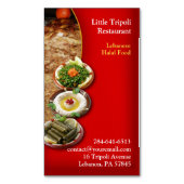 Shawarma Middle Eastern Magnetische Visitenkarte (Vorderseite Vertikal)