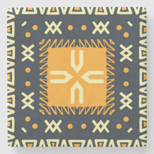 Shawl-Design: Indisches Batik-Quadrat. Steinuntersetzer