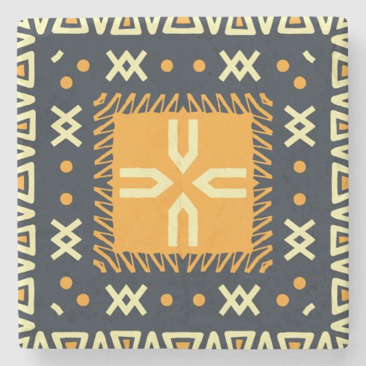 Shawl-Design: Indisches Batik-Quadrat. Steinuntersetzer (Vorderseite)