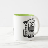 Shawn die Schafe Zweifarbige Tasse (VorderseiteRechts)