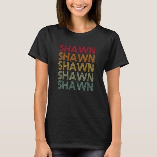Shawn Retro Name Spaß Nickname T-Shirt (Vorderseite)