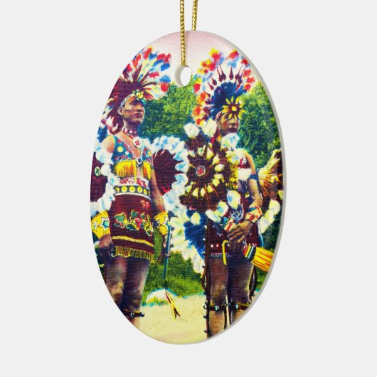 Shawnee Indian War Tänzer, Oklahoma Keramikornament (Links)