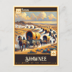 Shawnee, Kansas Vintage Postkarte