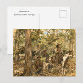 Shawnee-Krieger. Postkarte (Vorne/Hinten)