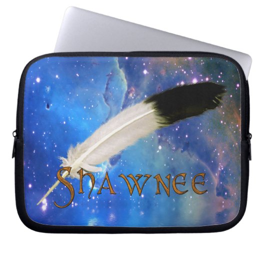 SHAWNEE Nation & Feather Space Notebook-Sieb Laptopschutzhülle (Vorderseite)