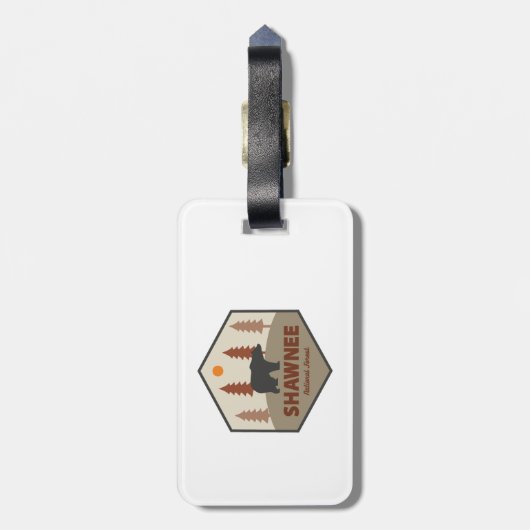 Shawnee National Forest Bear Gepäckanhänger (Rückseite vertikal)