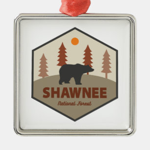 Shawnee National Forest Bear Ornament Aus Metall