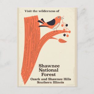 Shawnee National Forest Illinois Vintage-Plakat Postkarte