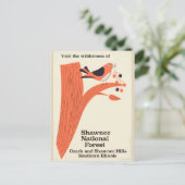 Shawnee National Forest Illinois Vintage Poster Postkarte (Stehend Vorderseite)