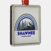 Shawnee National Forest Rainbow Deer Ornament Aus Metall (Rechts)