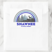 Shawnee National Forest Rainbow Deer Rechteckiger Aufkleber (Tasche)