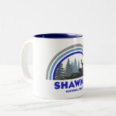Shawnee National Forest Rainbow Deer Zweifarbige Tasse (Vorderseite Links)