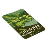 Shawnee National Forest Retro Travel Magnet (Rechte Seite)