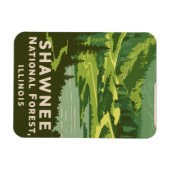 Shawnee National Forest Retro Travel Magnet (Horizontal)