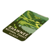 Shawnee National Forest Retro Travel Magnet (Linke Seite)