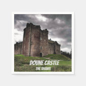 Shaws' Doune Castle, Schottland, Dark Stormy Name Serviette (Vorderseite)