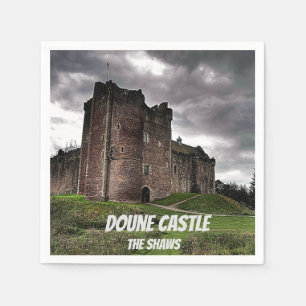 Shaws' Doune Castle, Schottland, Dark Stormy Name Serviette