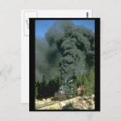 Shay Nr. 12 erpresst den Himmel auf_Dampfzügen Postkarte (Vorne/Hinten)