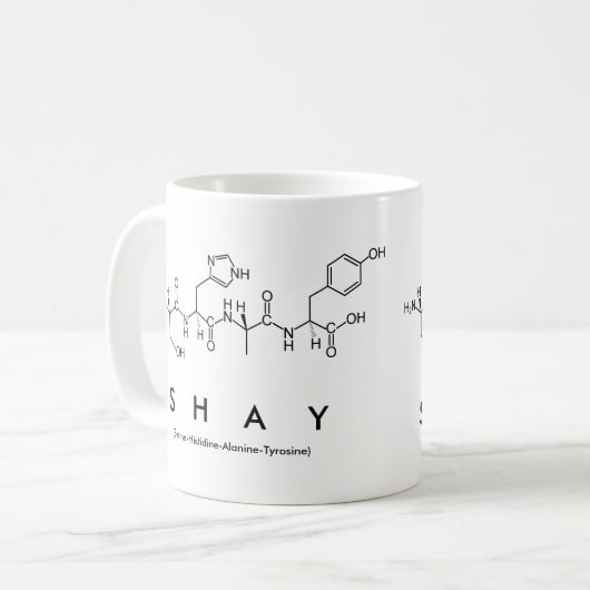 Shay Peptidname Tasse (Vorderseite Links)