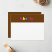 Shayla Danke Metallic Mitteilungskarte (Vorderseite/Rückseite Beispiel)