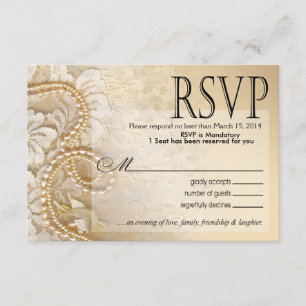 Shayla Pearls and Lace UAWG-2   eierschale RSVP Karte