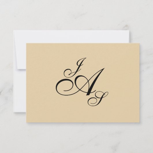 Shayla Pearls and Lace UAWG-2 | eierschale RSVP Karte (Rückseite)