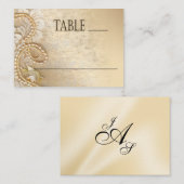 Shayla Pearls & Lace Wedding | Platzkarte (Vorne/Hinten)