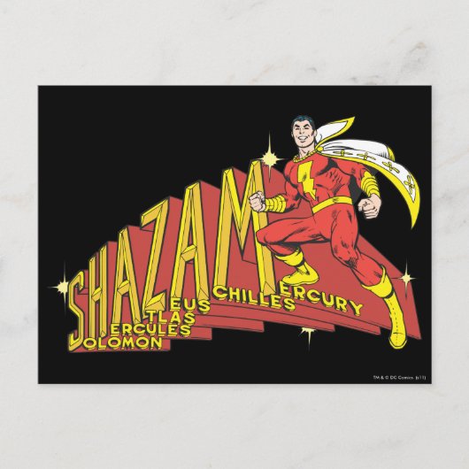 Shazam Acronym Postkarte (Vorderseite)